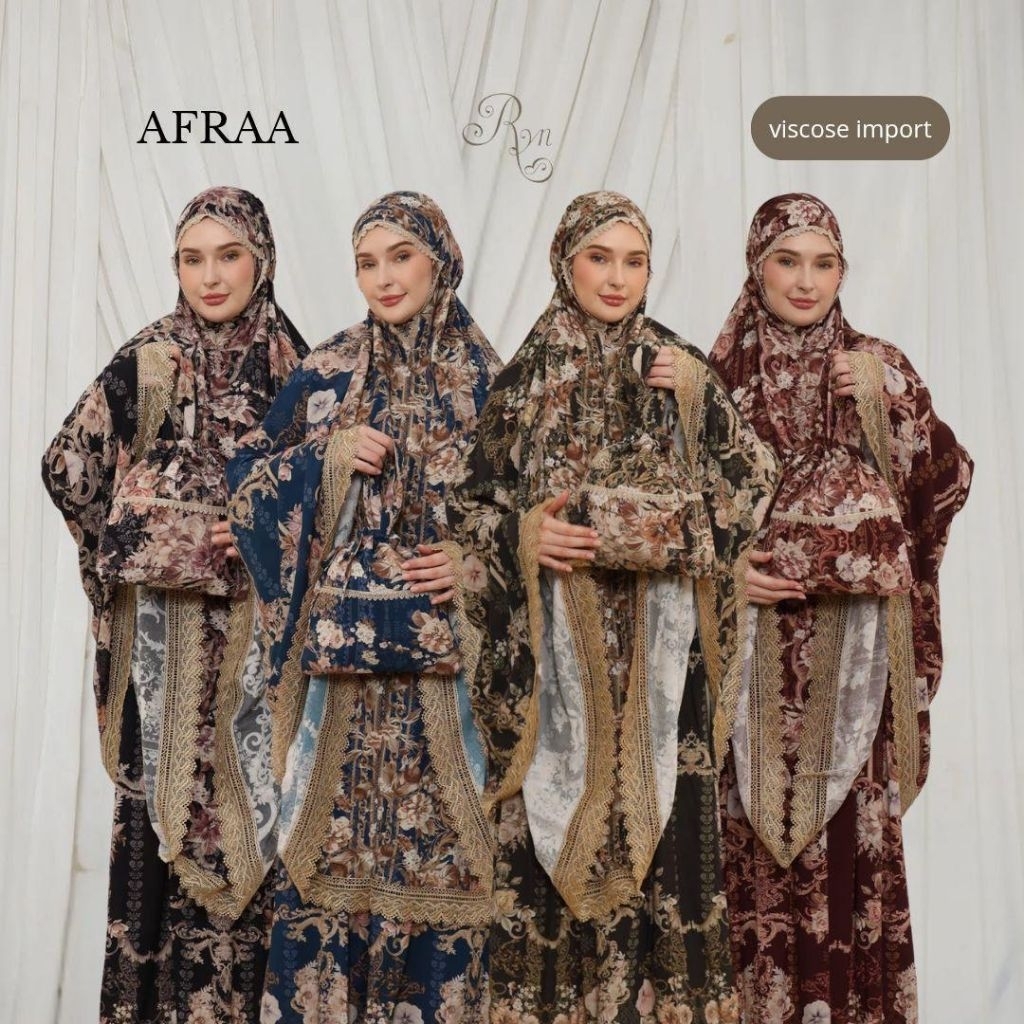 MUKENA RAYYAN RYN RAYON VISCOSE IMPORT JUMBO