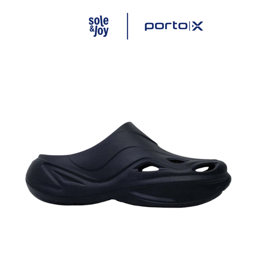 Porto X Jean Clogs Black - Sandal Selop Karet Sandal Unisex Soleandjoy