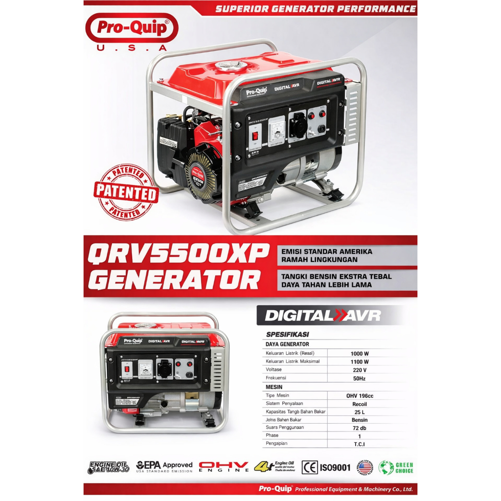 Ciaw_Ciaw20 Genset Pro-Quip Usa Rg2800X / Qrv5500Xp - 1000Watt