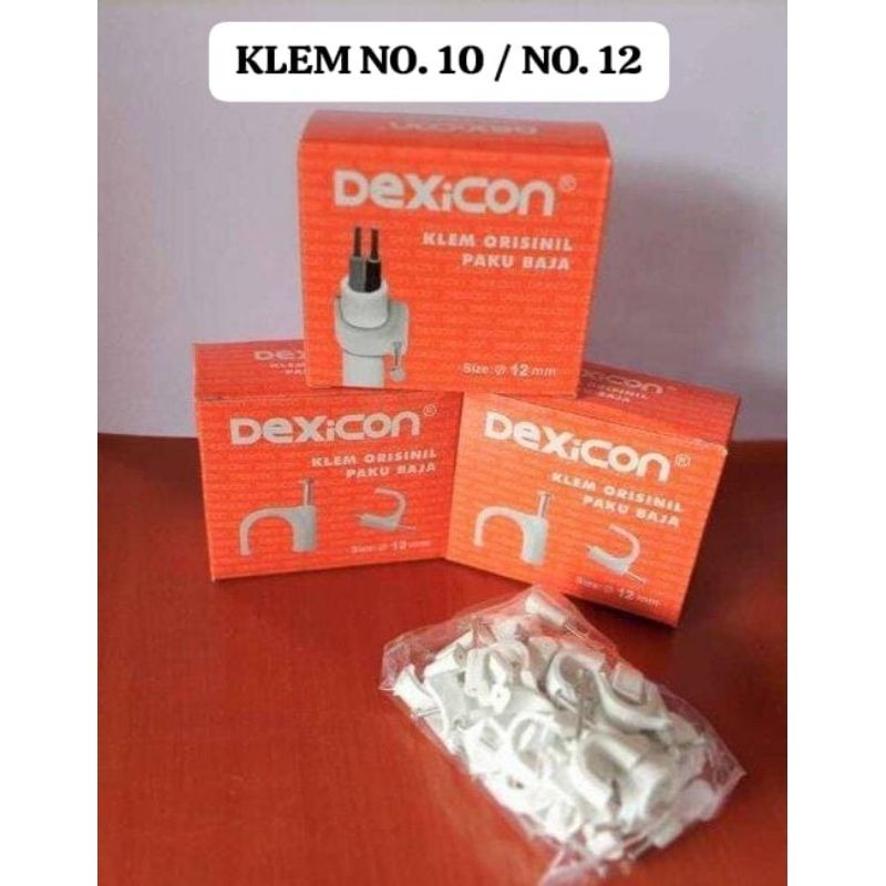 Paku Klem Kabel Dexicon/Klem Paku Baja/Paku Klem Dinding/Penjepit Kabel Terbaik/KLIP Kabel Termurah