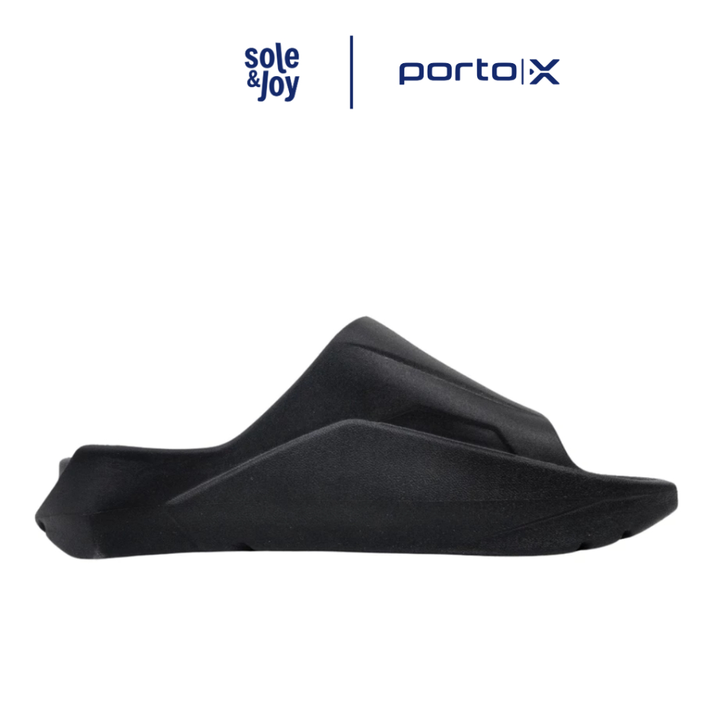 Porto X Ludwig Black - Sandal Selop Karet Sandal Unisex Soleandjoy