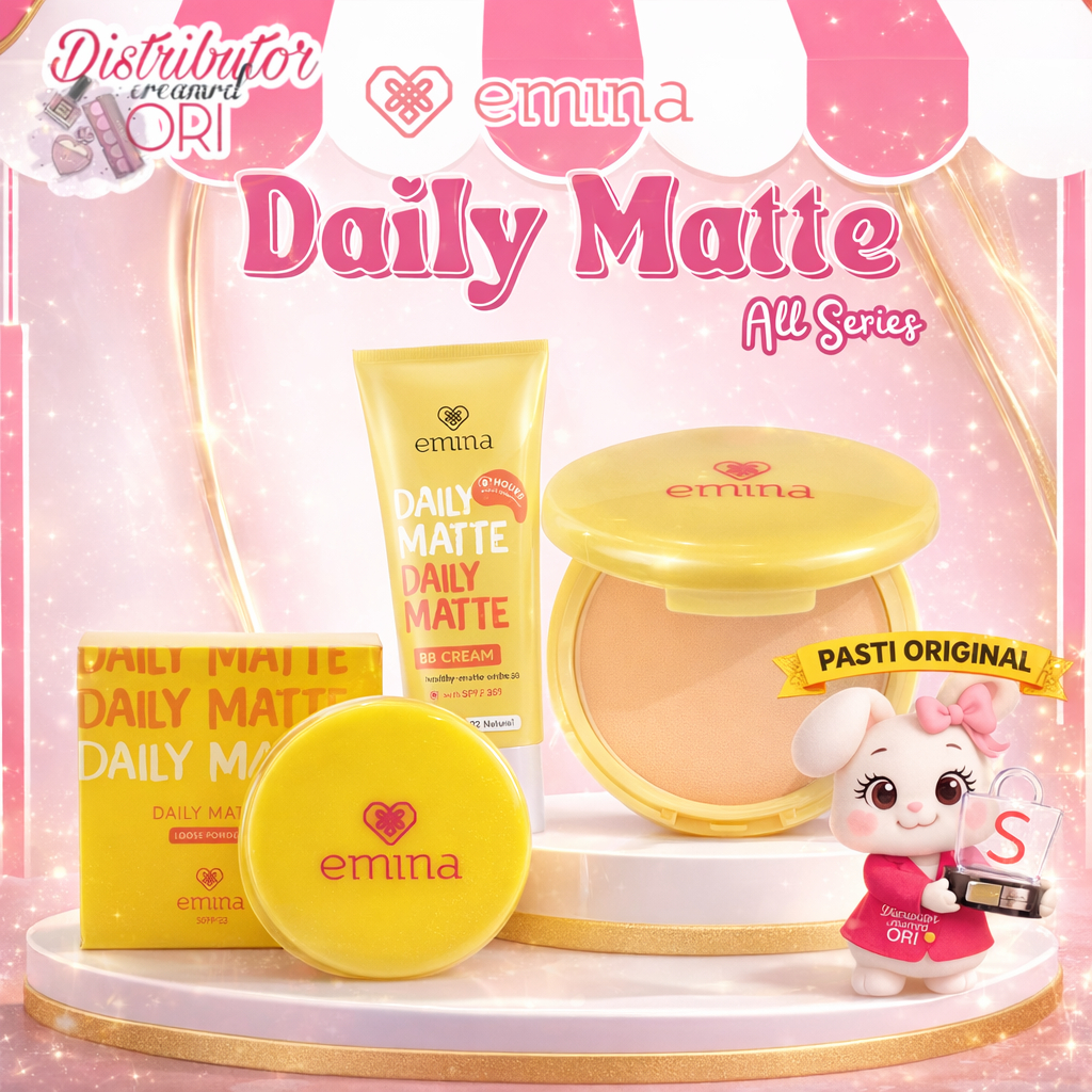 EMINA Daily Matte Loose Powder 20g | Compact Powder | BB Cream | Bedak Tabur | Bedak Padat