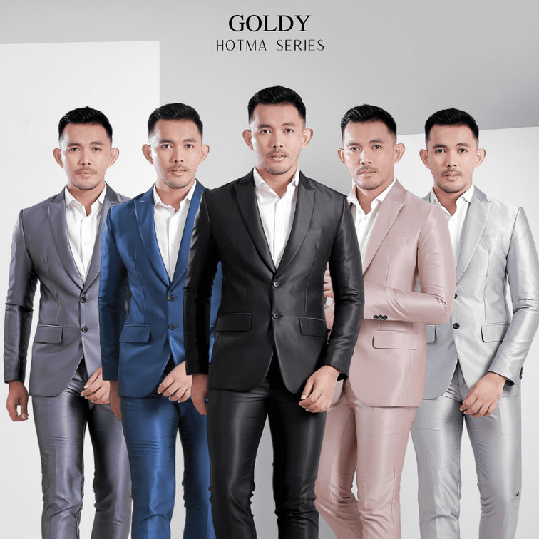 Goldy - Setelan Jas Celana Pria - New Hotma Series - Jas Pengantin - Setelan Jas Pengantin Pria