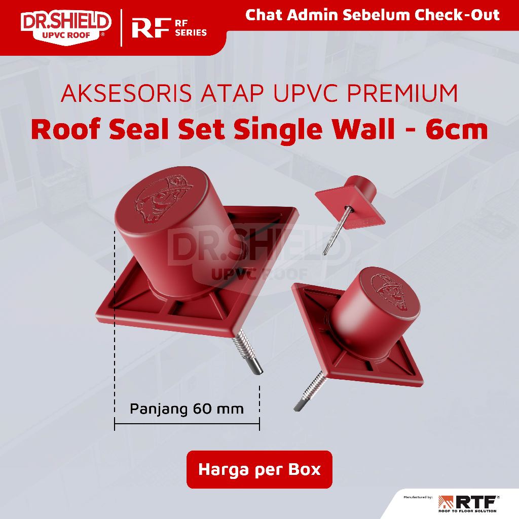 AKSESORIS DR.SHIELD - Roof Seal Set SW 6 cm / SKRUP / BAUT ATAP UPVC DR. SHIELD