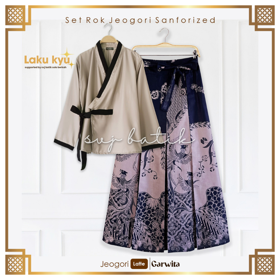 ATASAN BATIK WANITA BATIK SET MODERN OUTER SET KERIS NAVY ORIGINAL BY SVJ FREE MASKER