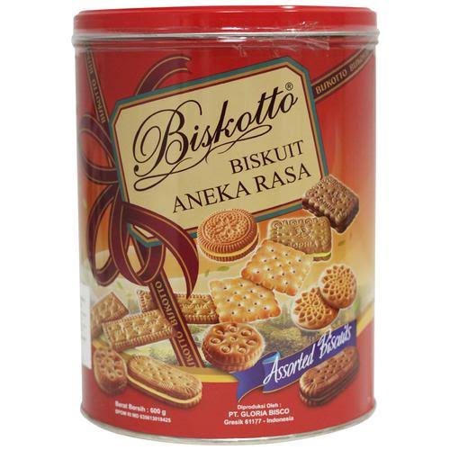 Biskuit Kaleng Aneka Rasa / Biskuit Biskotto Lebaran 600gr / Halal