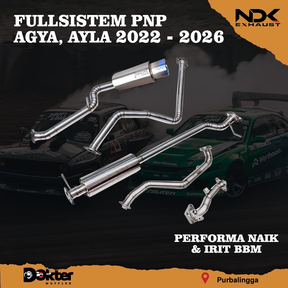 KNALPOT MOBILRACING AGYA AYLA 1000 CC 2022 - 2026 FULLSISTEM PNP NDK EXHAUST KENALPOT RACING MOBIL A
