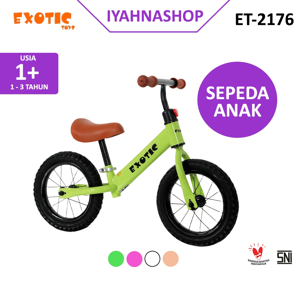 Sepeda Keseimbangan Anak Sepeda Anak Ban Karet Pompa Exotic ET-2176