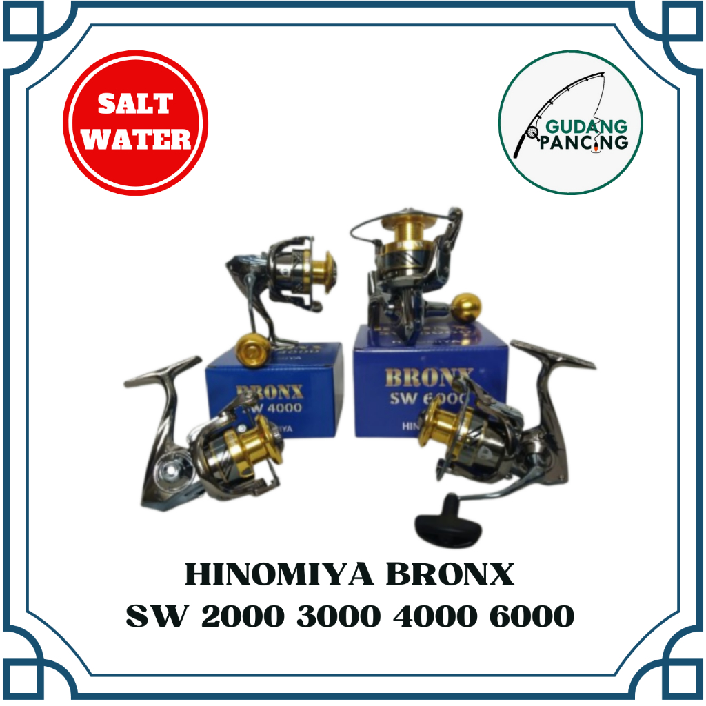 Reel Pancing Spinning Hinomiya BRONX SW 2000 3000 4000 6000