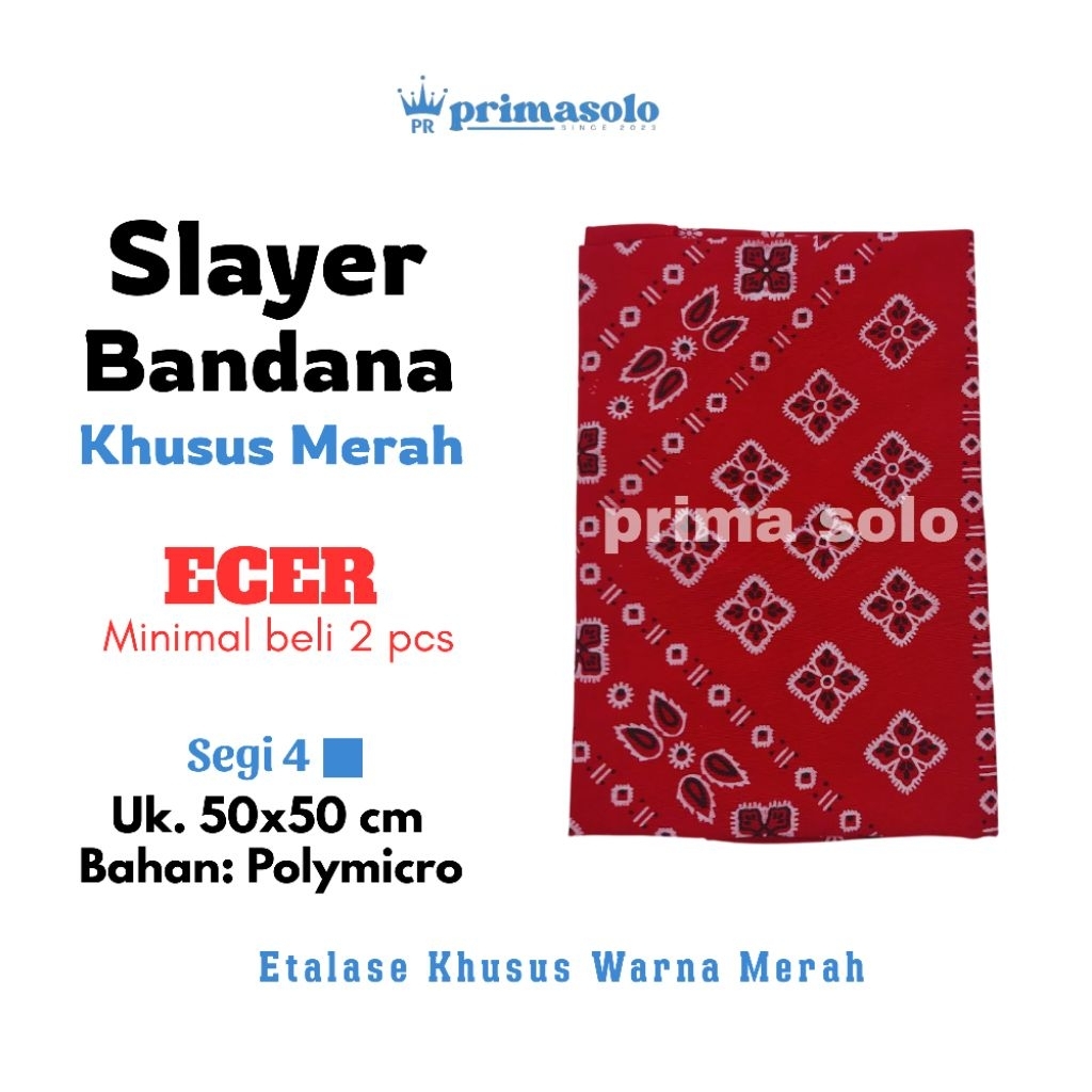 Slayer Merah Batik/POLOS Murah