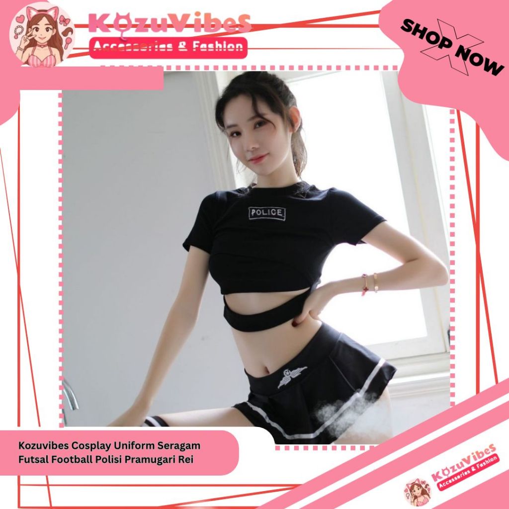 Kozuvibes Cosplay Uniform Seragam Futsal Football Polisi Pramugari Rei