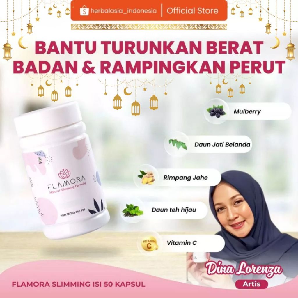 Flamora Slimming Bantu Turunkan Berat Badan & Rampingkan Perut | Kapsul Isi 50