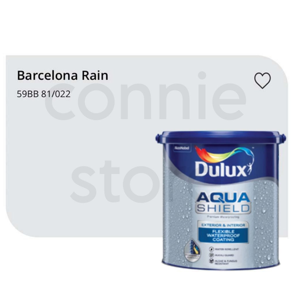 Aquasheild Dulux 20kg Barcelona Rain 59BB 81/022 cat tembok interior exterior rumah minimalis kedap 