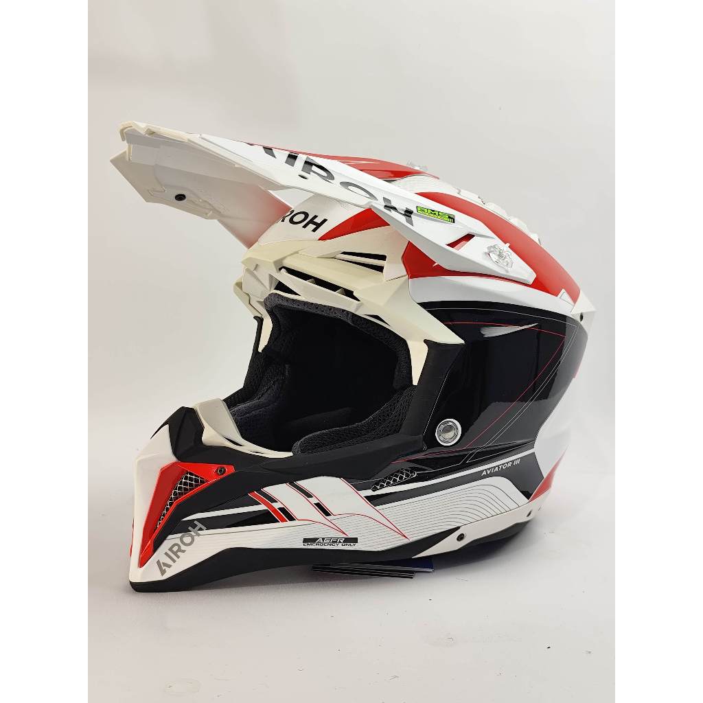 Airoh Helmet Helm Aviator 3 Saber Red Gloss original