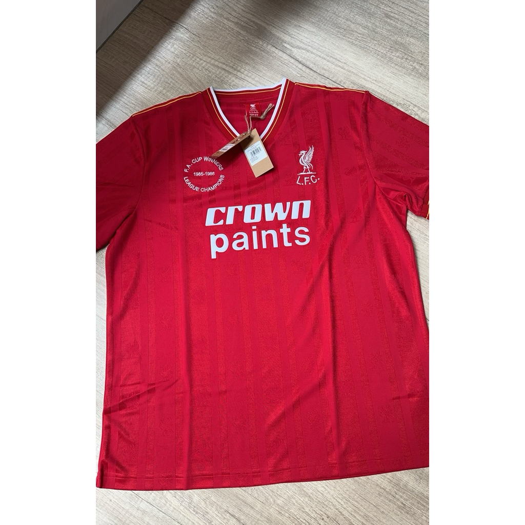 JERSEY LIVERPOOL FC LFC RED L ORIGINAL AUTHENTIC Liverpool FC 1986 Home Shirt - Official LFC Jersey 