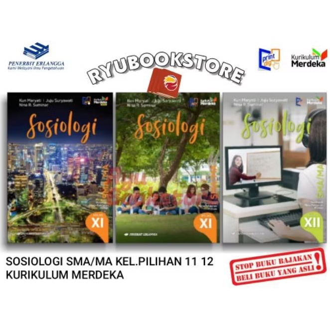 Buku Sosiologi SMA 11/XI 12/XII Kurikulum Merdeka Erlangga