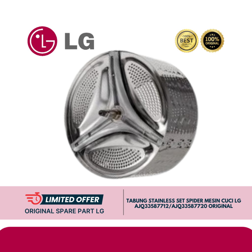 TABUNG KOMPLIT SPIDER CROSSPIECE SEGITIGA MESIN CUCI LG F1007NPPW ORIGINAL AJQ33587712/AJQ33587720