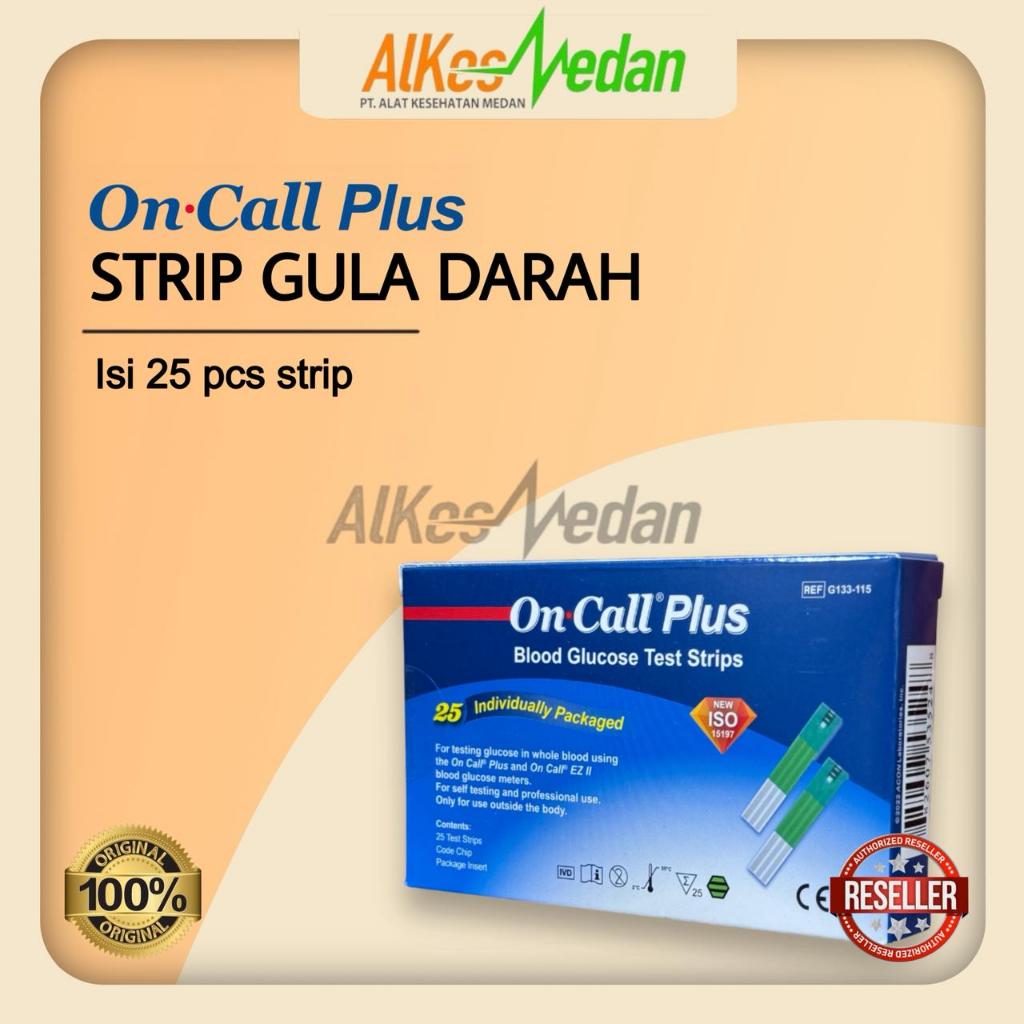 STRIP ONCALL PLUS REFILL GLUCOSE ON CALL ISI 25 STRIP CEK GULA DARAH