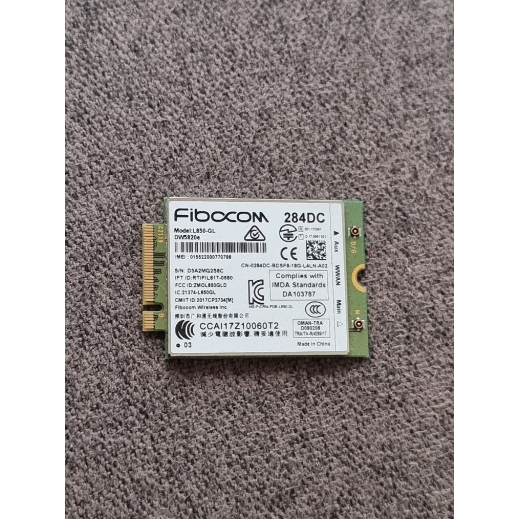 wwan Fibocom L850-GL modem laptop