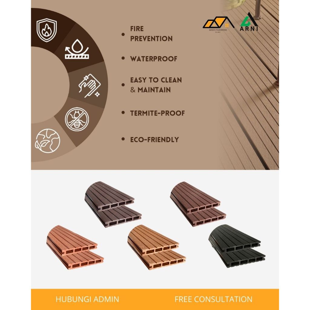 WPC Decking Outdoor Chiara|Lantai Gazebo