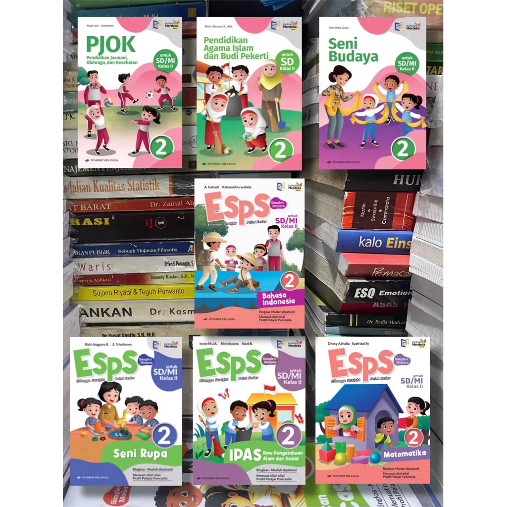 Buku ESPS SD/MI Kelas 2 Edisi Revisi - Kurikulum Merdeka ( Bahasa Indonesia, Matematika, IPAS, Seni 