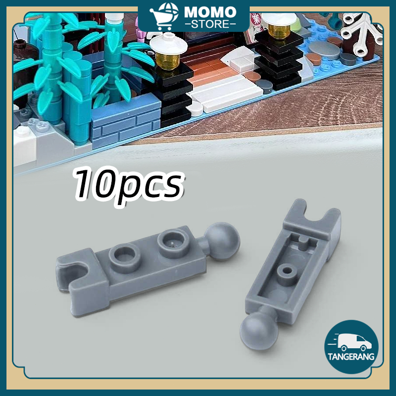 10PCS LEGO Parts 14419 - Plate 1×2 Ball Cup Friction Bahan ABS Warna Abu-Abu Gelap Mudah Digunakan