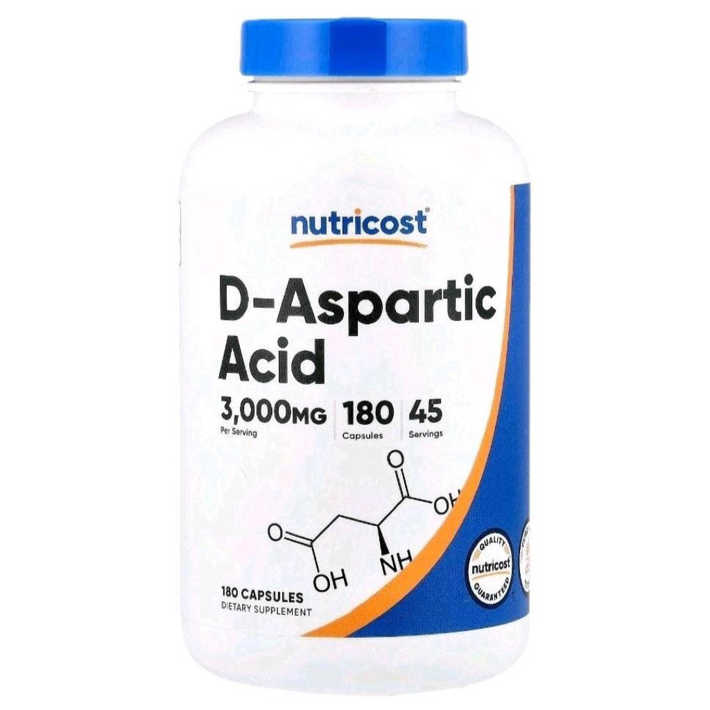 Nutricost D-Aspartic Acid 3000 mg 180 Capsules