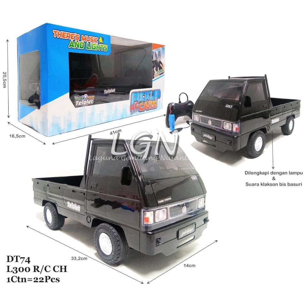 mainan anak mobil remote control pick up L300 ada musik dan batre cas - rc truk pick up l300 RC pick