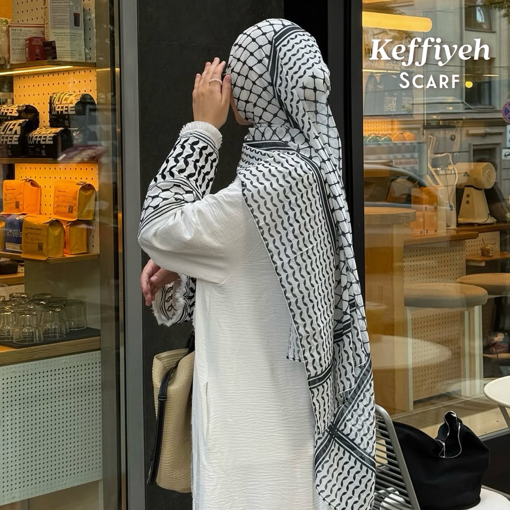 Keffiyeh Scarf Premium Pashmina Hijab Shawl Palestine