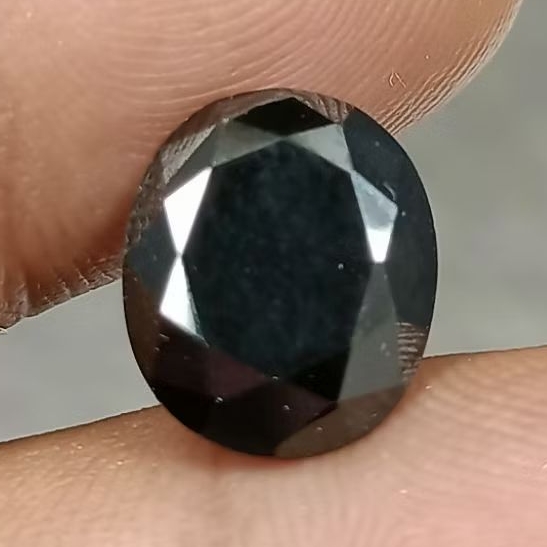 Batu Permata Diamond Hitam , 12 x 10 mm