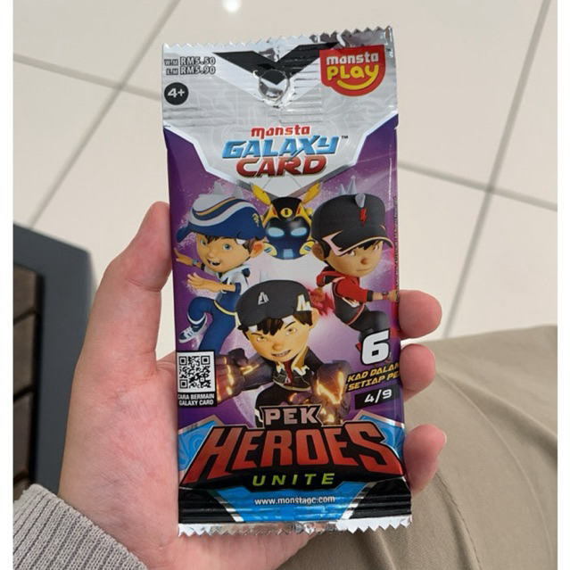 Kartu BoBoiBoy Pek Heroes Unite SR no 4/9 ORI Malaysia
