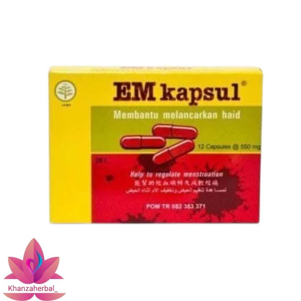 EM Kapsul 12 Capsules | Membantu Melancarkan Haid Original | BRD Em Kapsul