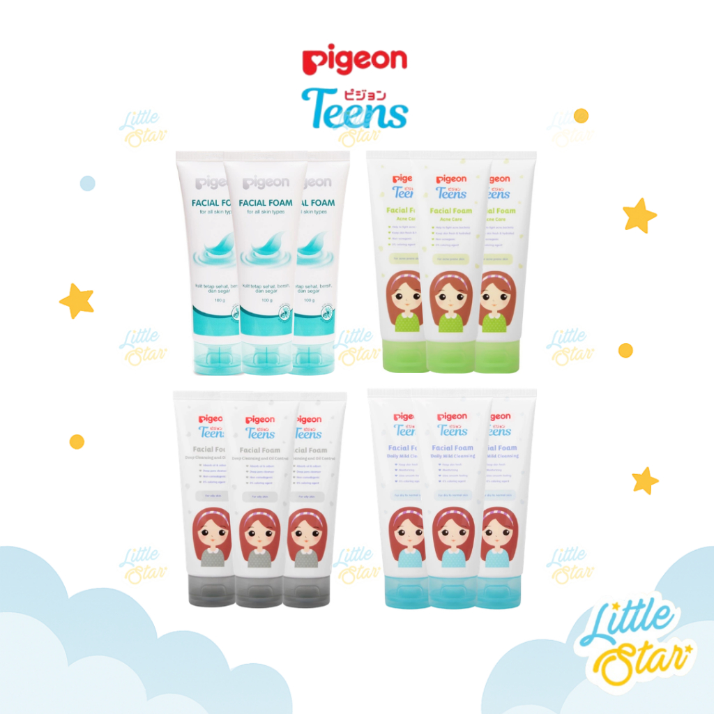 Triple Pack 3 Pcs Pigeon Teens Facial Foam Sabun Cuci Muka Membersihkan Wajah Anak Skincare Remaja
