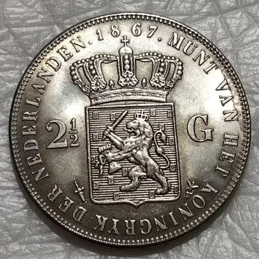 Koin Willem 2,5G Gulden 1867