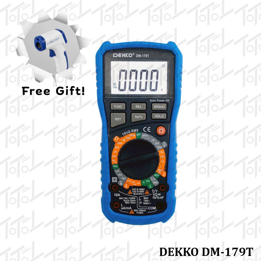 Dekko DM-179T Digital Multimeter Plus NCV RMS / Multitester Dekko DM179T / Dekko DM 179T