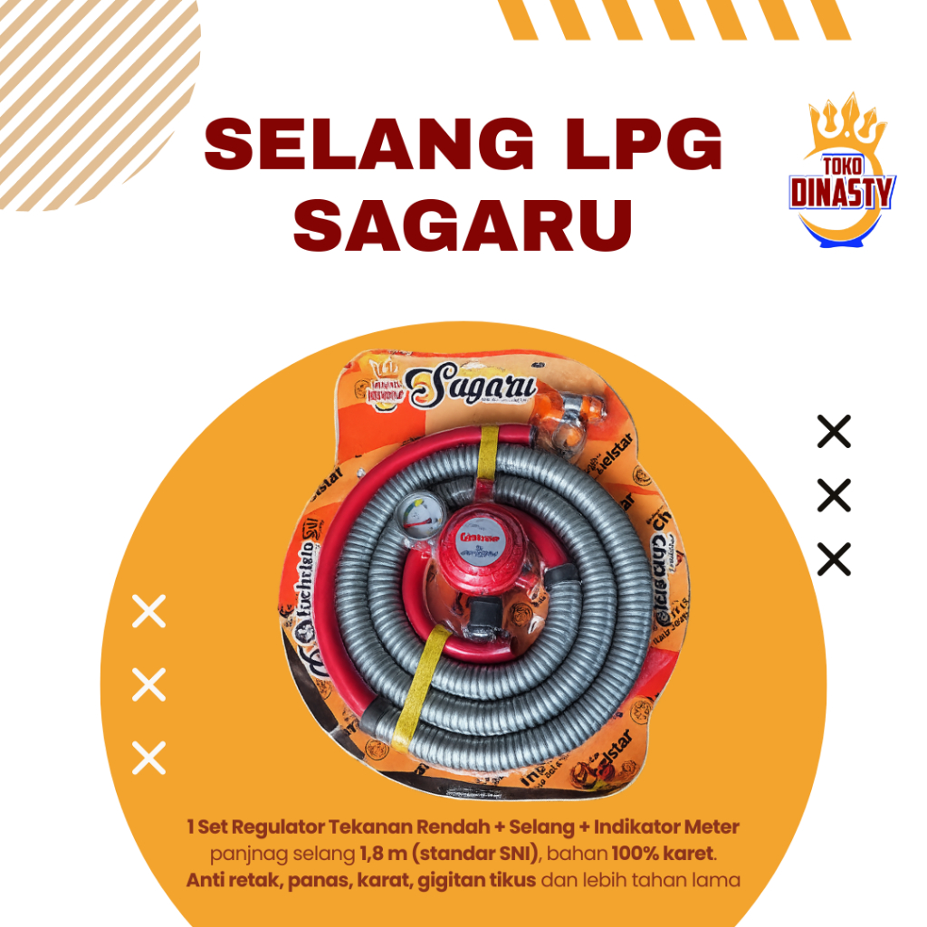 Paket Sagaru Selang Inchristo + Regulator