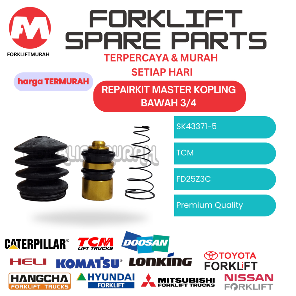 REPAIRKIT MASTER KOPLING BAWAH 3/4 SPAREPART FORKLIFT TCM SK43371-5