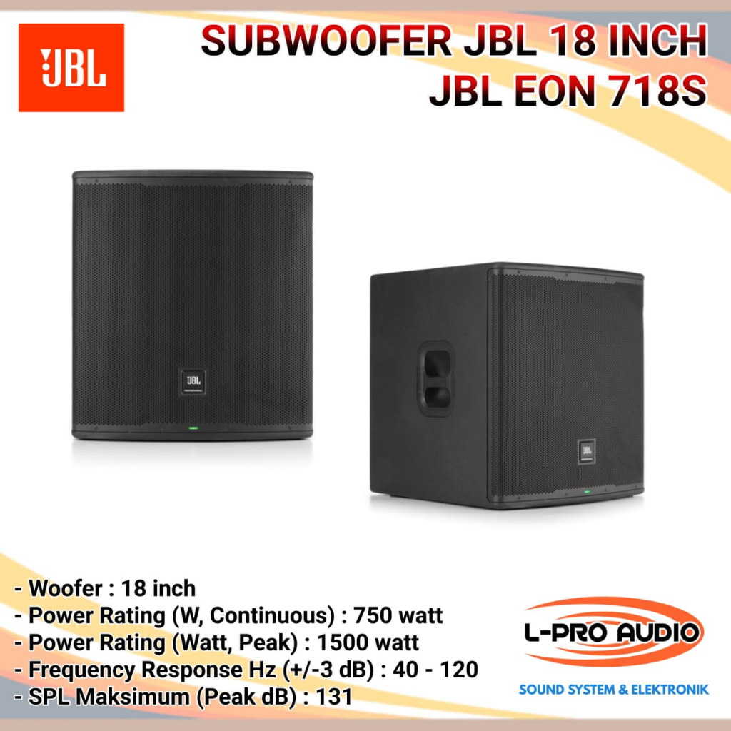 Subwofer Aktif JBL EON 718S Speaker PA Active 18 inch original garansi IMS