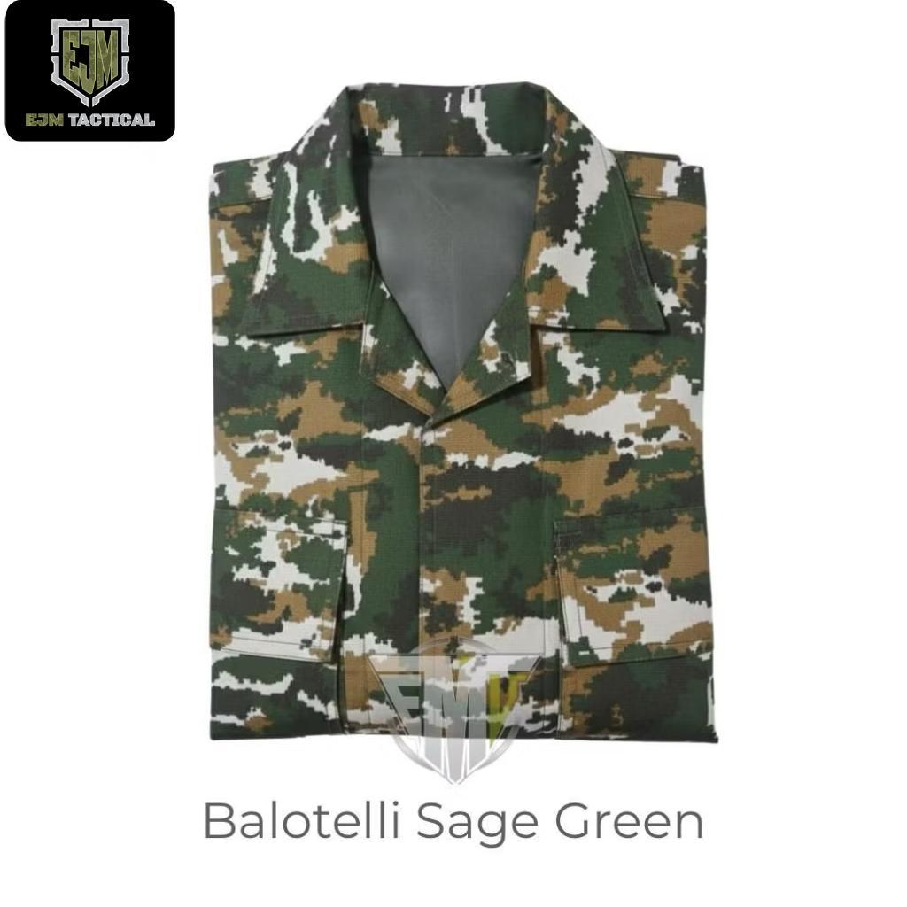 SERAGAM PDL TNI BALOTELLY SAGE GREEN WOL TEBAL