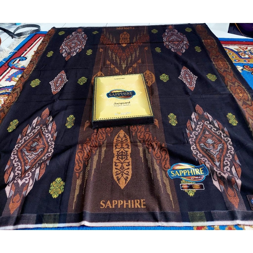 SARUNG SAPPHIRE JAGUARD SONGKET MALAKA TERBARU