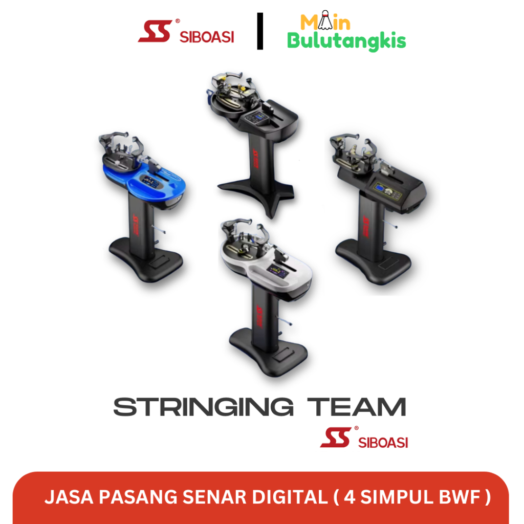 Jasa Pasang Senar + Senar Raket Mesin Digital Siboasi