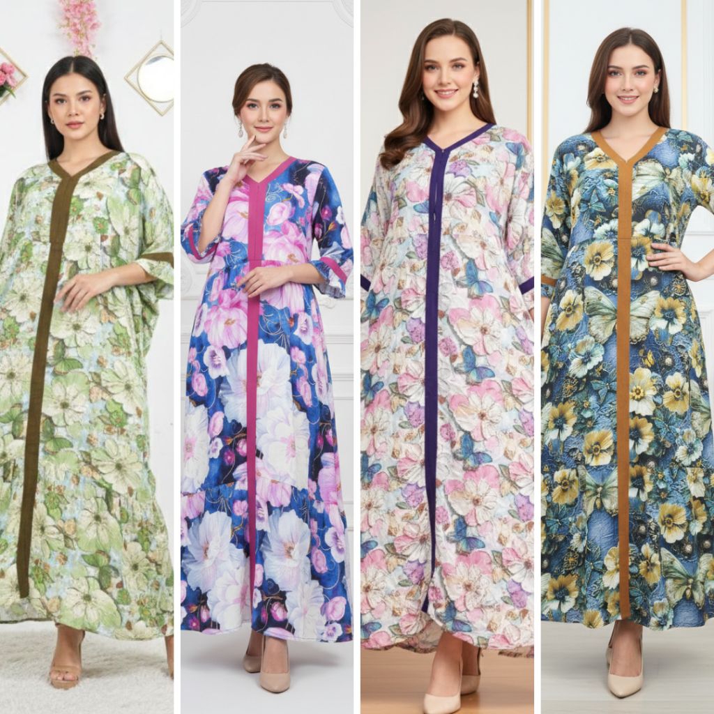 Dress susun Polos| gamis| Daster| bahan adem jatuh