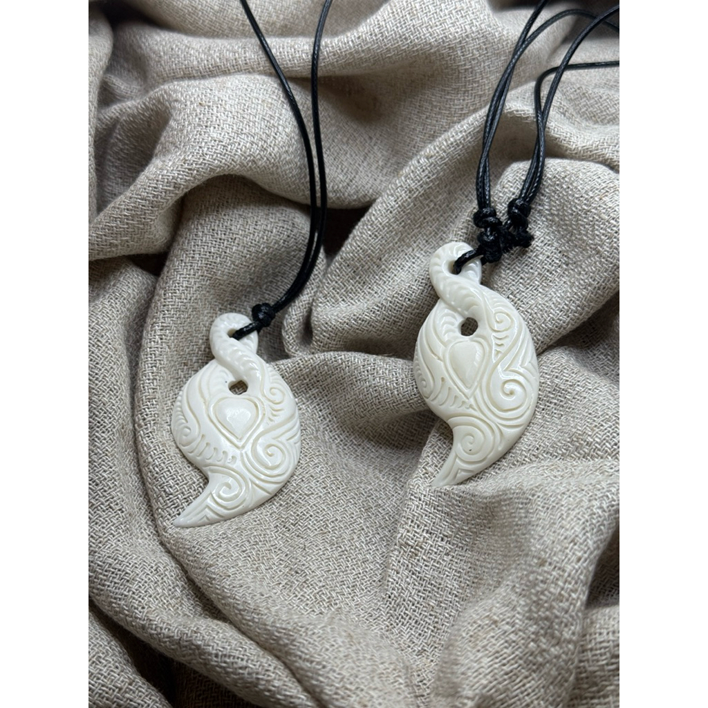 Kalung Tulang Ukir Motif Etnik K21