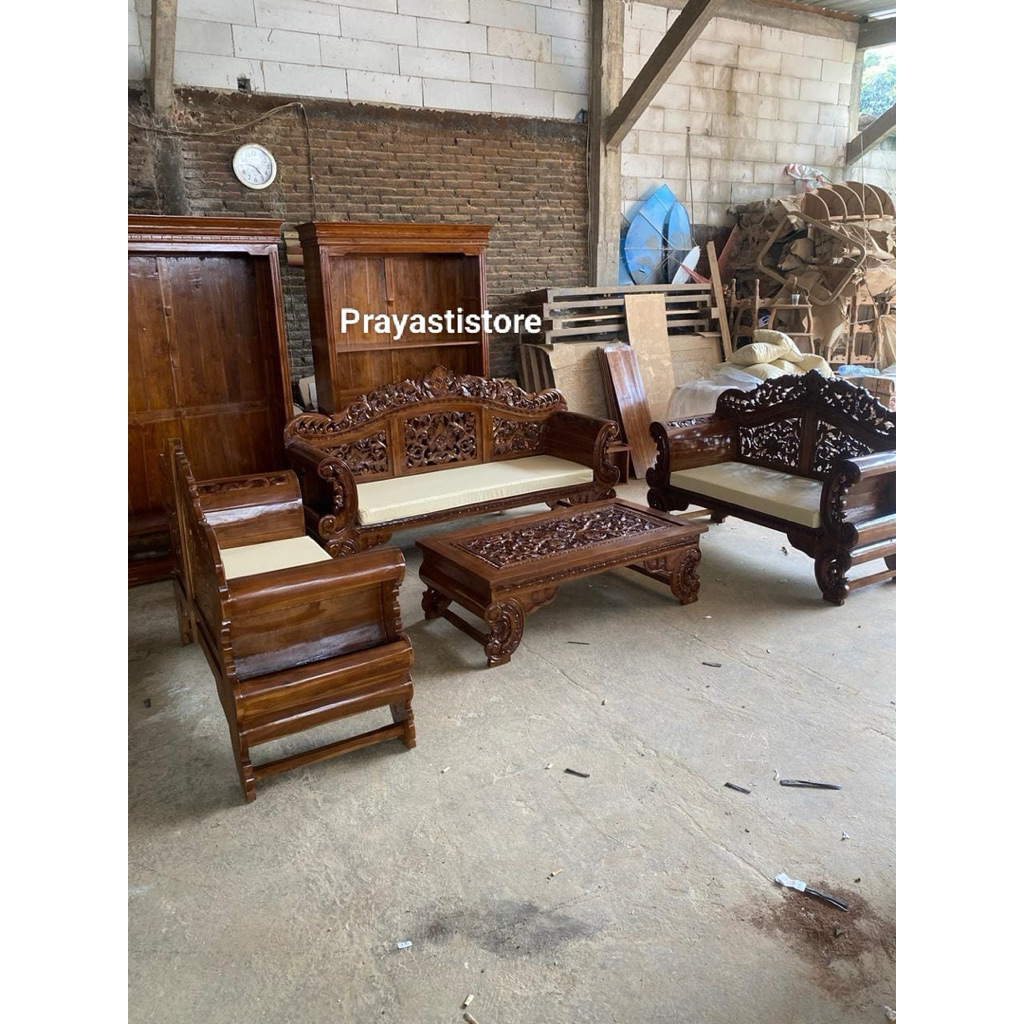 Kursi Tamu Ukir Kayu Jati Kursi Tamu Ukiran Kayu Jati Kursi Tamu Jati