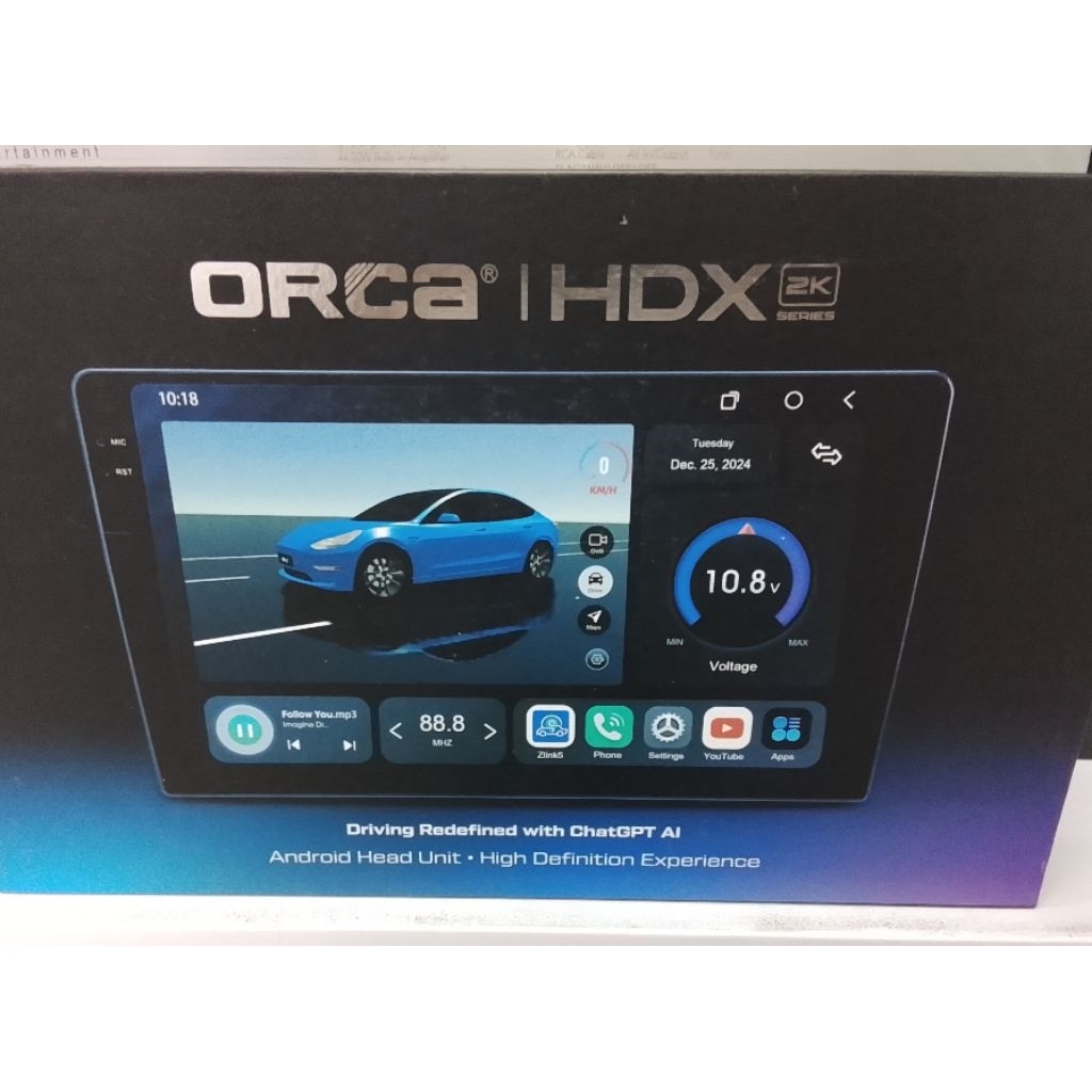 Headunit Orca AI 8/256 2K Android Orca Android Hdx 8/256