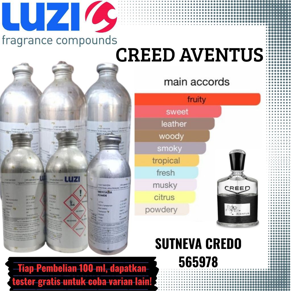 Bibit parfum repacking 100 ML parfume bibit luzi parfarome kualitas bibit parfum creedddd aventusss 
