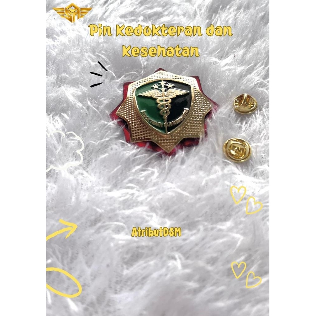 Pin Bintang Kedokteran dan Kesehatan /  Pin roda Bidokkes / Pin Bintang Bidokkes / Pin Bintang Kedok