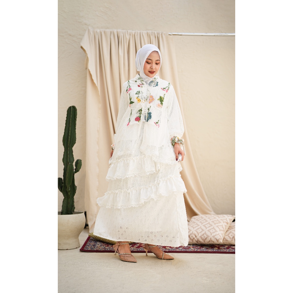 ZAIRA - Nara Atasan Bunga Brukat - Atasan Lebaran 2026/ Atasan Bunga Brukat