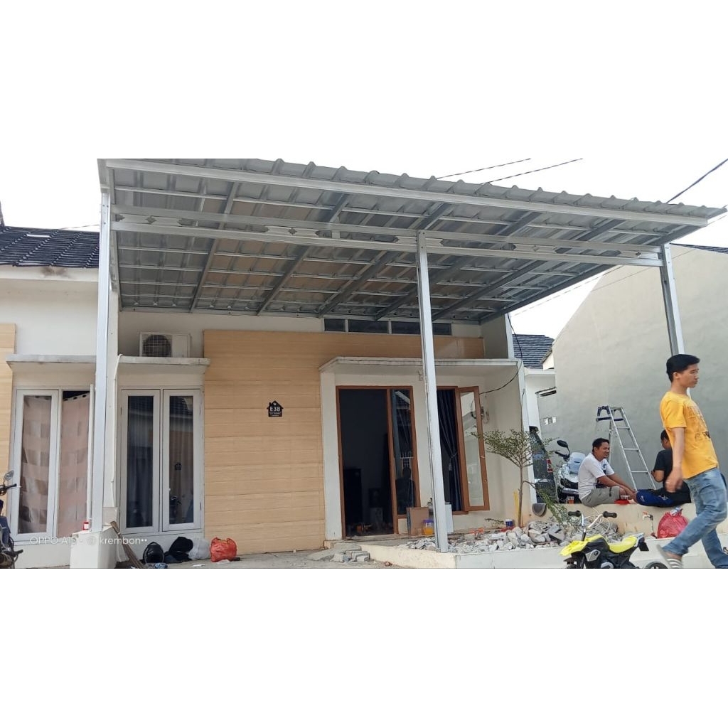 kanopi baja ringan atap spandek dan asbes