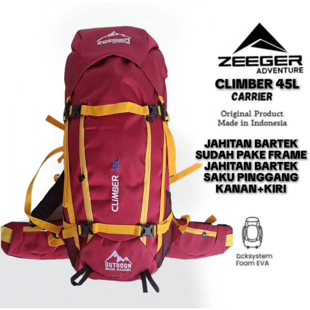 Tas Ransel Carrier 45 Liter Single Frame Tas Hiking Backpack Tas Camping